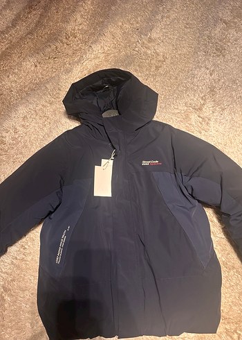 Blok renkli şişme mont - Görsel 9