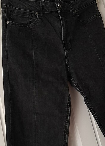 Zara Dikiş detaylı yüksek bel jean kot pantalon 