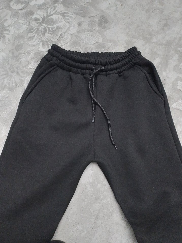 Kadın Siyah şardonlu Eşofman Altı - Görsel 2