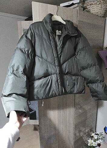 xl Beden haki Renk Şişme mont
