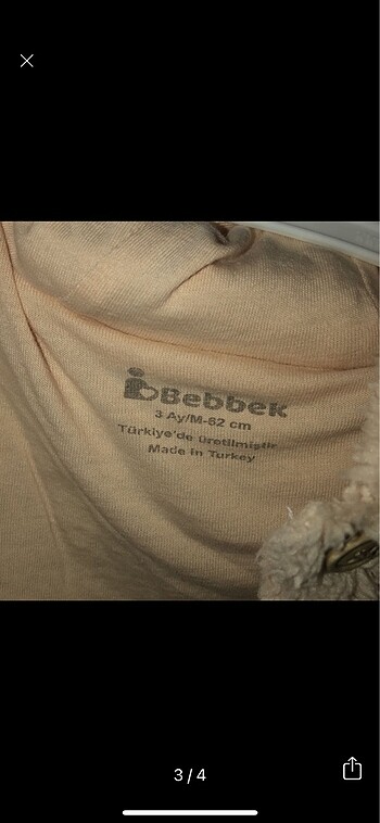 6-9 Ay Beden Bebek ceket