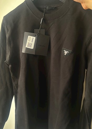 Prada Erkek Siyah Sokak Stili Rozetli Tişört (a kalite) - Görsel 2