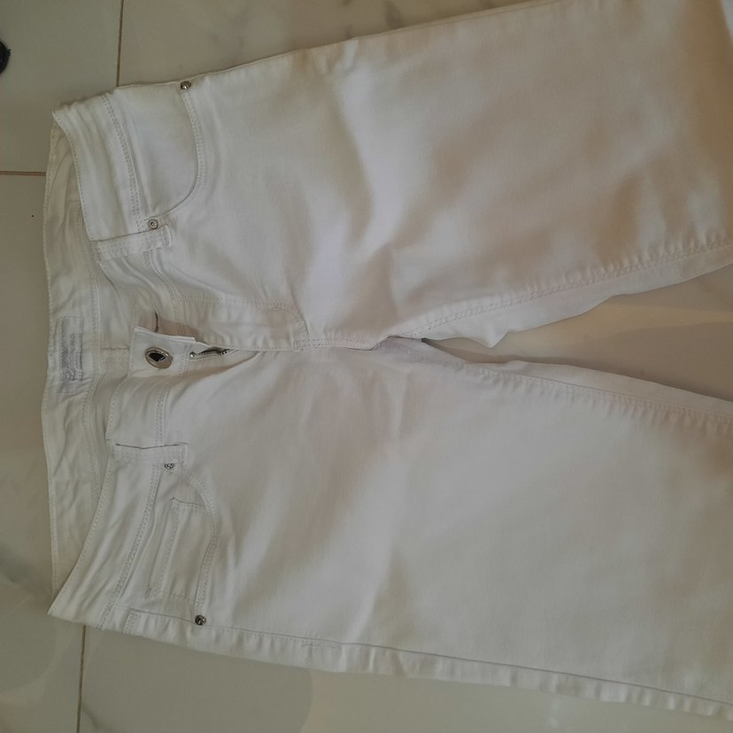 Beyaz Kadın Kumaş Pantolon - Görsel 2