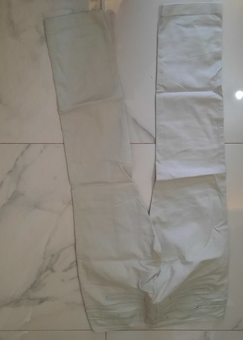 Bej Kadın Pamuk Kumaş Pantolon - Görsel 4