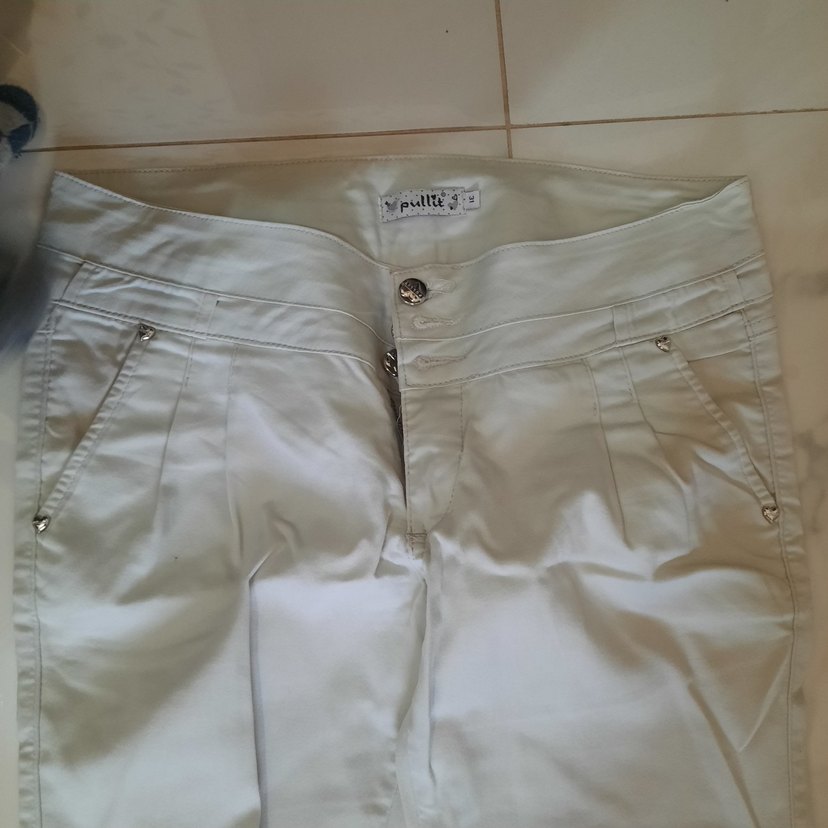 Bej Kadın Pamuk Kumaş Pantolon - Görsel 2