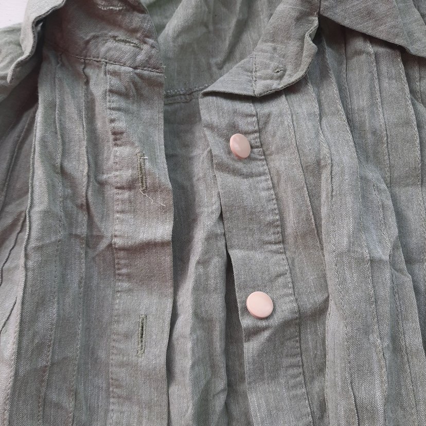 Bol Kesim Uzun Keten  Ceket - Görsel 4