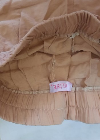 Kadın Bej Keten Salaş Pantolon - Görsel 4