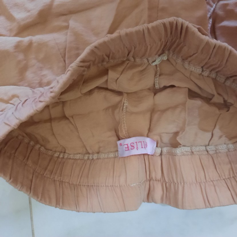 Kadın Bej Keten Salaş Pantolon - Görsel 4