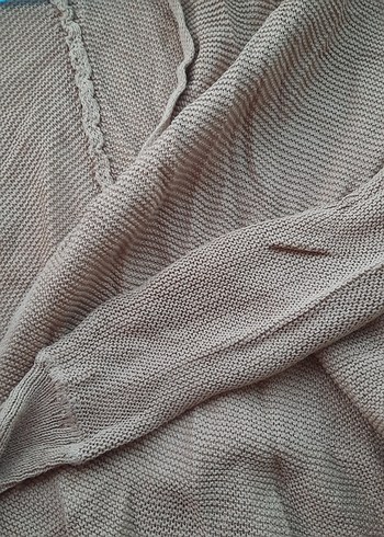 Bej Kadın Midi Hırka - Görsel 3