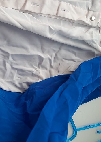 Mavi Pamuklu Uzun Salaş  Ceket - Görsel 5