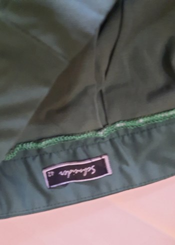 Düğmeli Parlak Yeşil Uzun Kadın Etek - Görsel 4