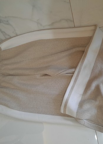 Bej Keten Kadın Pantolon Drapeli Rahat Kesim - Görsel 2