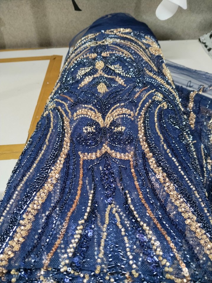 taşlı abiyelik kumaş - Görsel 3