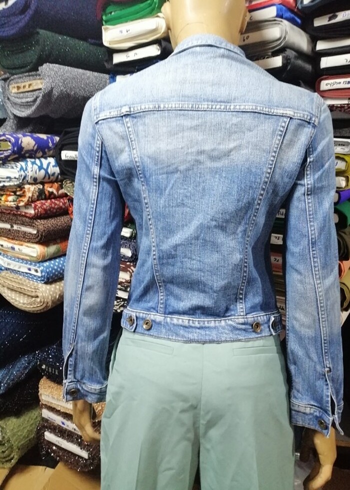 Jean kot ceket  - Görsel 4