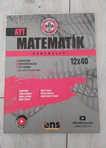 ENS Yayınları AYT Matematik Deneme Kitabı