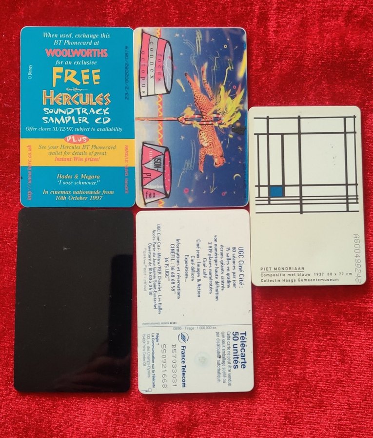 5 Adet Telefon Kartı.Farklı ülkelere ait. Antika Koleksiyonluk - Görsel 2