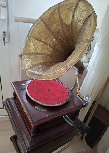 Antika Gramafon His Master's Voice. - Görsel 3