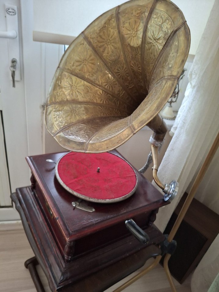 Antika Gramafon His Master's Voice. - Görsel 3