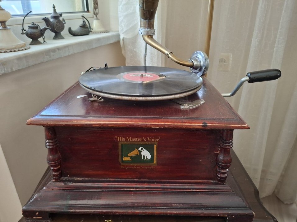 Antika Gramafon His Master's Voice. - Görsel 5