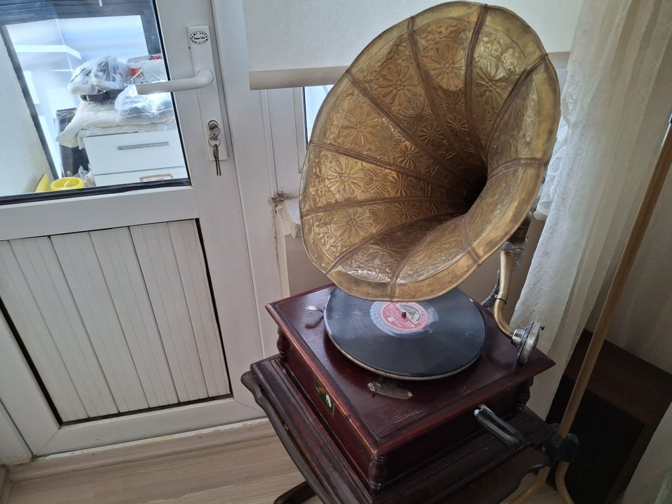 Antika Gramafon His Master's Voice. - Görsel 4