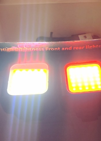 Bisiklet için USB ile şarj edilebilen Güvenlik Lambası. - Görsel 4