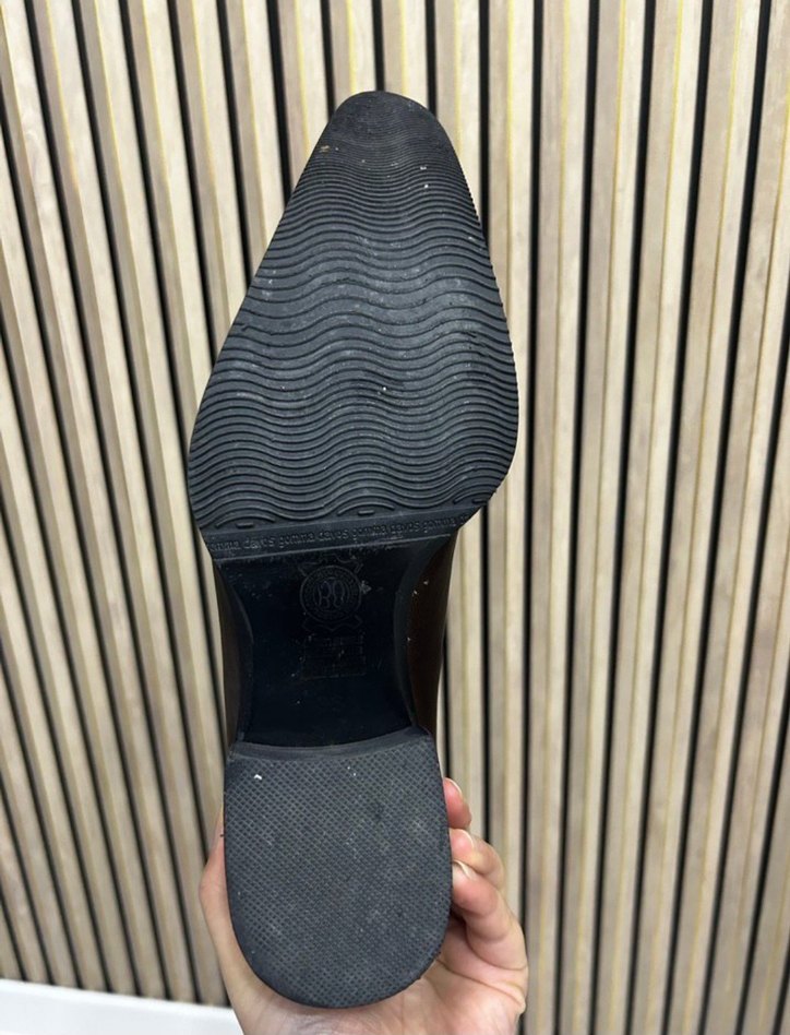 Kahverengi Deri Topuklu Kadın Bot - Görsel 4