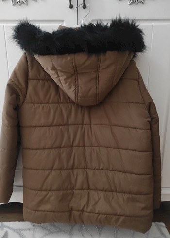 LC Waikiki Kahverengi Kürklü Kadın Kışlık Mont