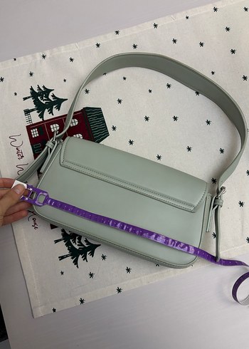 Yeşil Deri Tokalı Günlük Kadın Çantası - Görsel 4