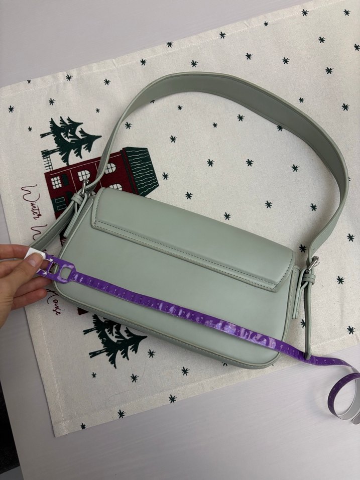 Yeşil Deri Tokalı Günlük Kadın Çantası - Görsel 4