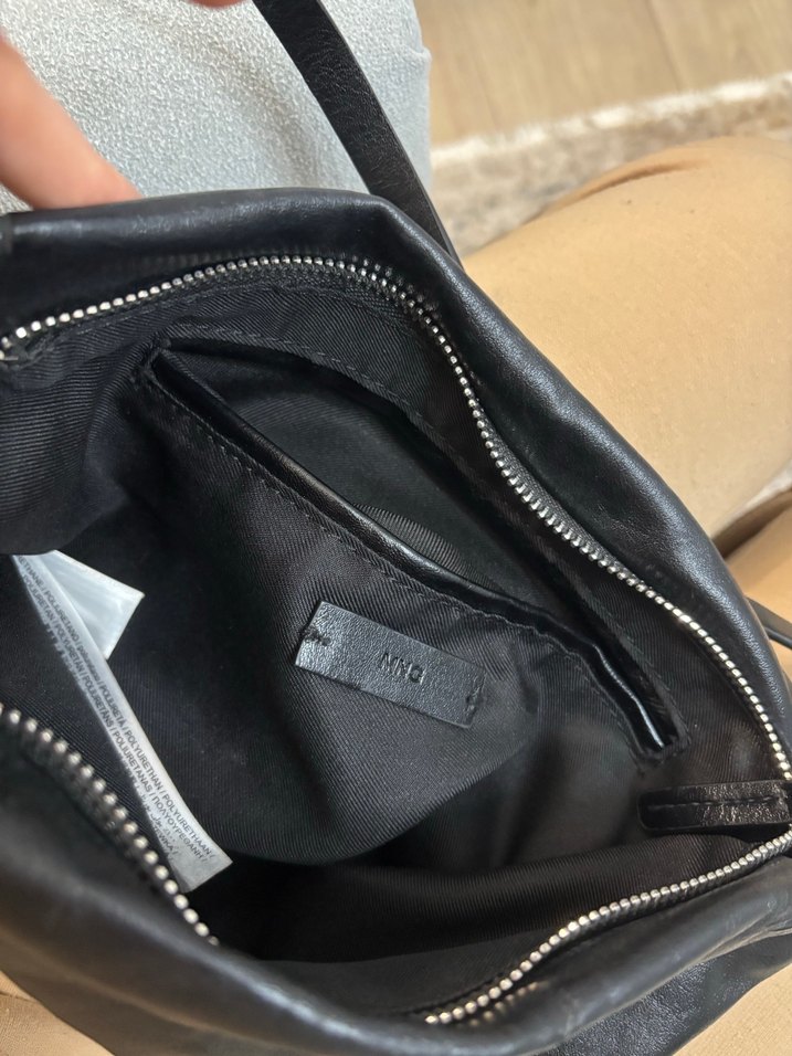 Zincir Detaylı Siyah Deri Kadın Çanta - Görsel 3