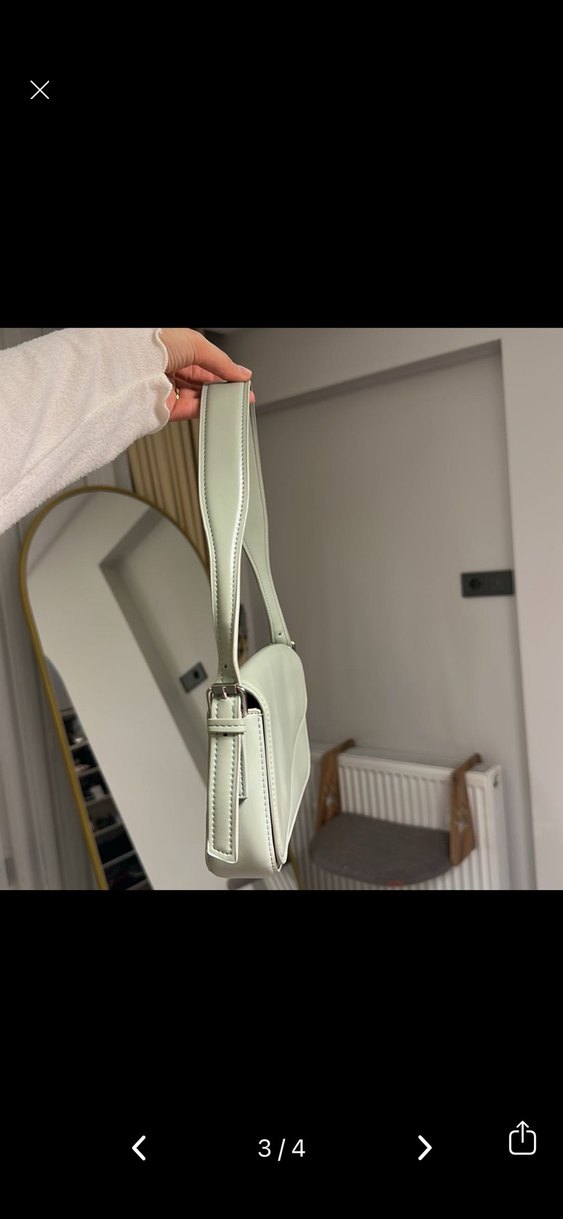 Bej Deri Minimalist Kadın Çanta - Görsel 3