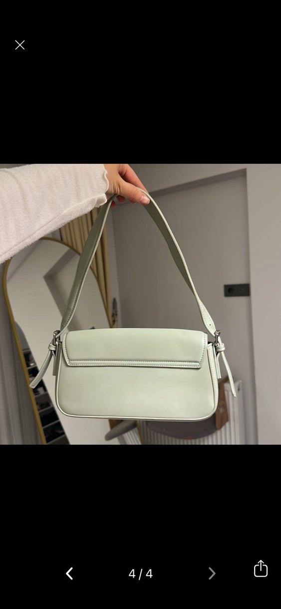 Bej Deri Minimalist Kadın Çanta - Görsel 5