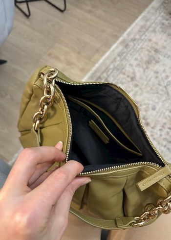 Hareketli Pliseli Haki Kadın Çanta - Görsel 2