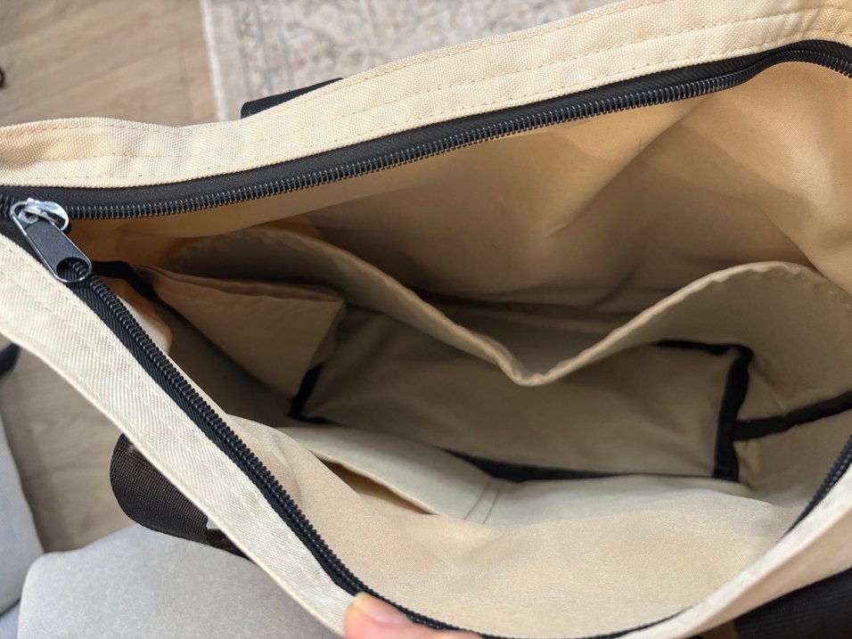 Beyaz Siyah Fermuarlı Günlük Kadın Çanta - Görsel 4