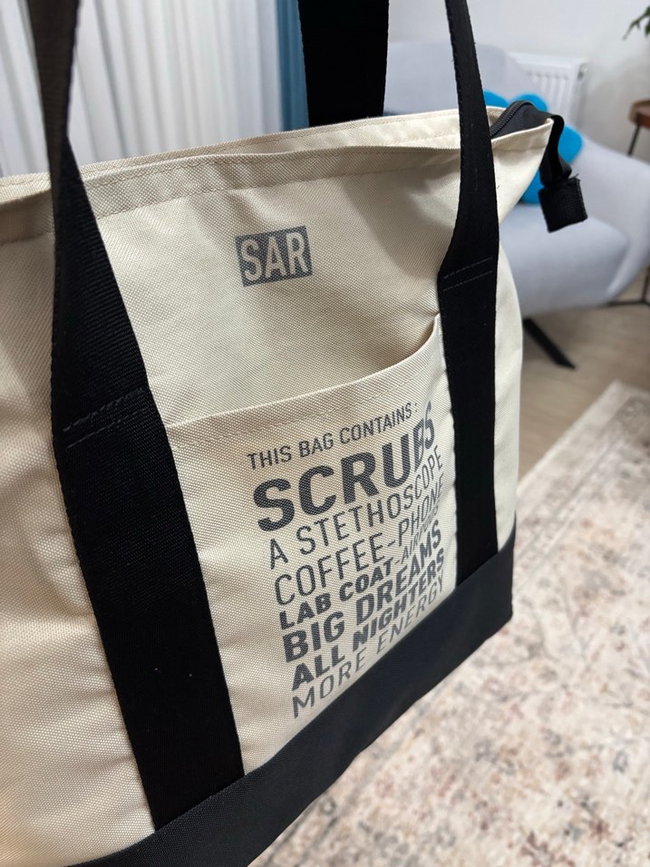 Beyaz Siyah Fermuarlı Günlük Kadın Çanta - Görsel 2