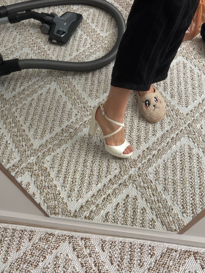 Beyaz Platform Topuklu Kadın Abiye Ayakkabı - Görsel 2