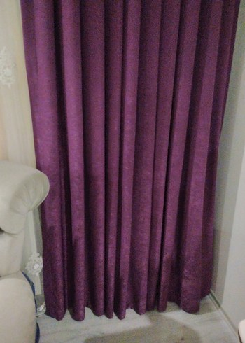 Parlak Mor Düz Fon Perde - Görsel 2