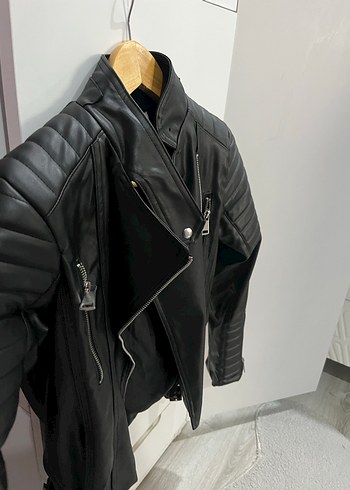 Siyah Deri Ceket - Görsel 2