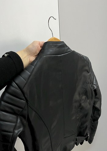 Siyah Deri Ceket - Görsel 4