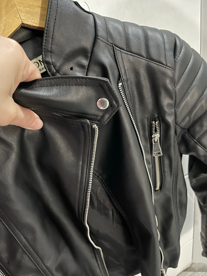 Siyah Deri Ceket - Görsel 3