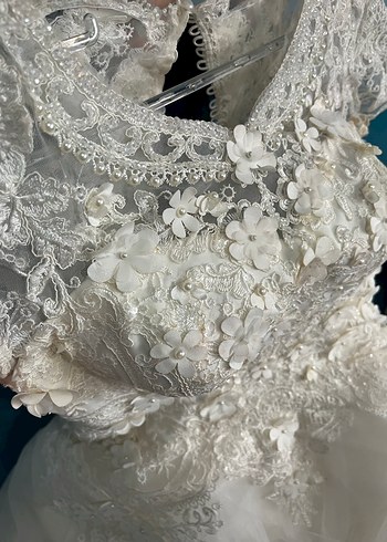 Modern Klasik Straplez Beyaz Gelinlik - Görsel 3