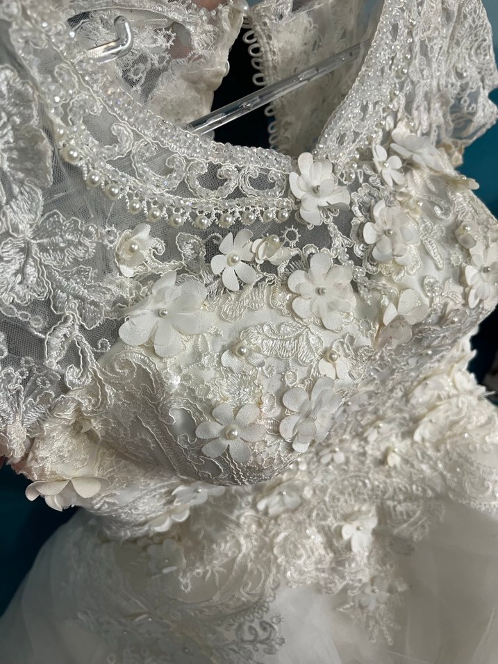 Modern Klasik Straplez Beyaz Gelinlik - Görsel 3