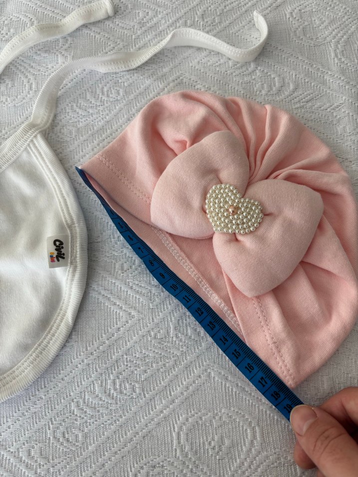 Pembe Fiyonklu Nakışlı Kız Çocuk Bere - Görsel 2