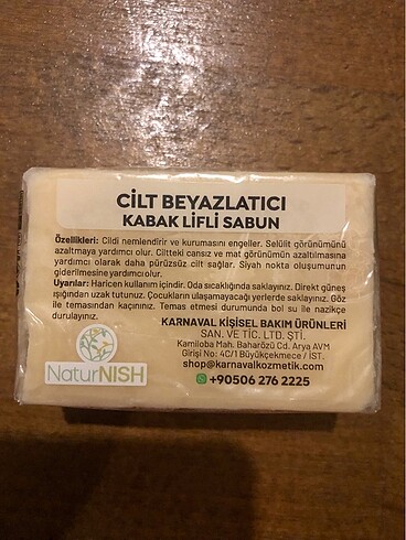 CİLT BEYAZLATICI KABAK LİFLİ SABUN