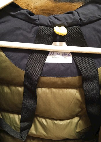 Erkek Çocuk Mavi Kürklü Kapüşonlu Mont - Görsel 5