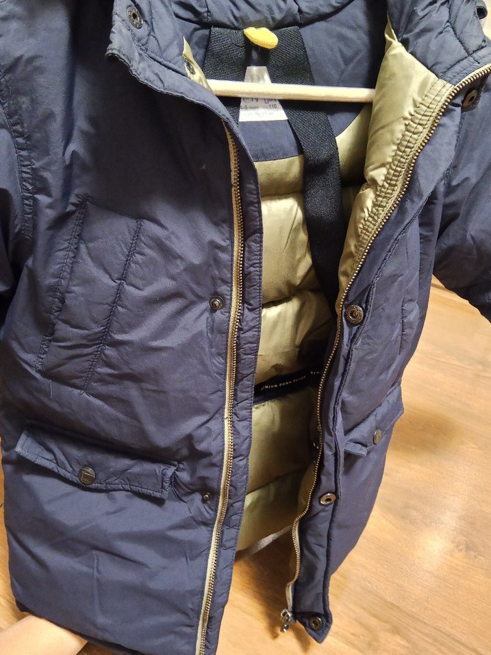 Erkek Çocuk Mavi Kürklü Kapüşonlu Mont - Görsel 3