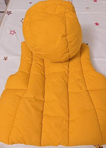 Zara erkek çocuk Sarı Kapüşonlu Fermuarlı Yelek - Görsel 2