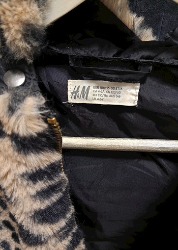 Kahverengi Leopar Desenli Kapüşonlu Kız Mont - Görsel 6