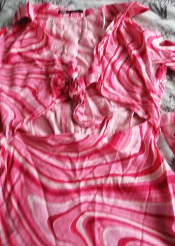 Pembe Batik Desenli Uzun Kollu - Görsel 4