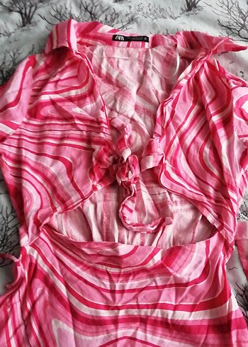 Pembe Batik Desenli Uzun Kollu - Görsel 6